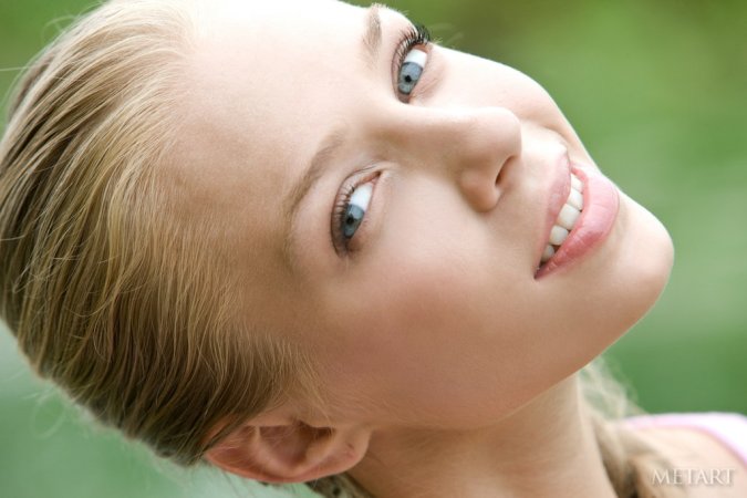Liv A – Lovely blonde outdoors photo 4