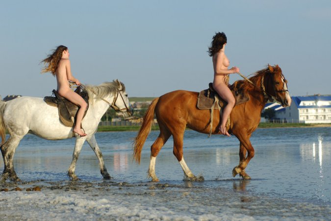Mika A – Hot lesbians and a horse photo 2