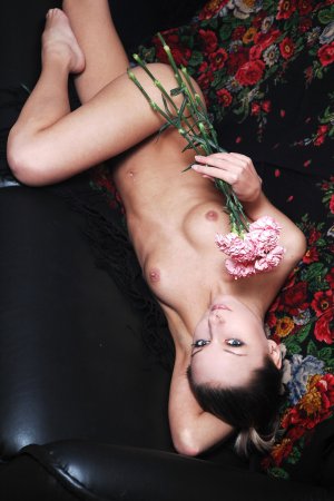 Albina C – Flower loving nude female photo 5